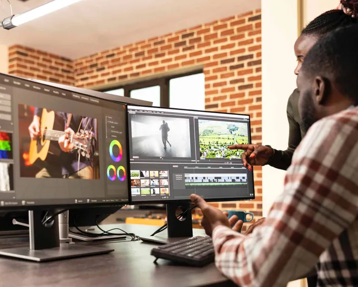 Équipe créative d'AND VISION en production vidéo