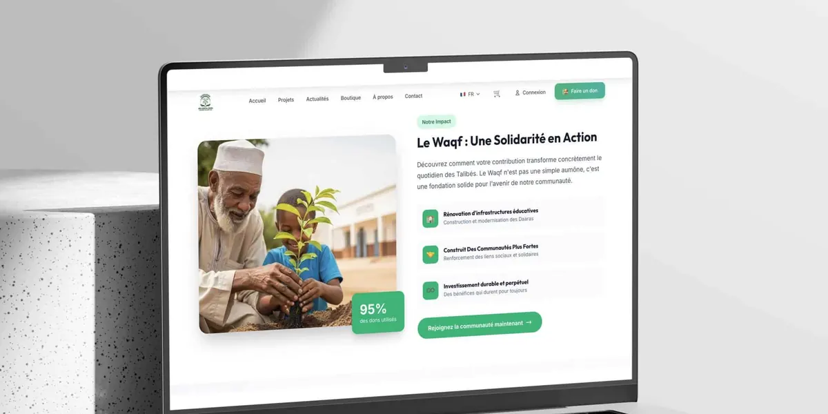 Waqf ALD – Site web et communication visuelle par AND VISION